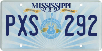 MS license plate PXS292