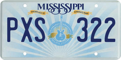 MS license plate PXS322