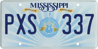 MS license plate PXS337