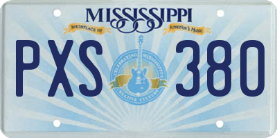 MS license plate PXS380