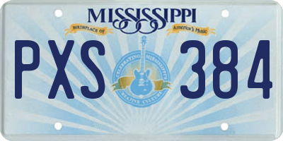 MS license plate PXS384