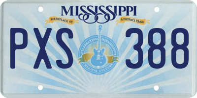MS license plate PXS388