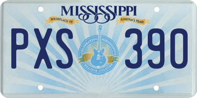 MS license plate PXS390