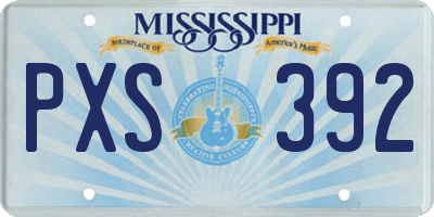 MS license plate PXS392