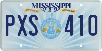 MS license plate PXS410