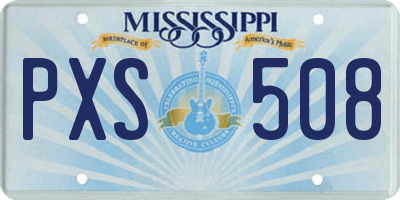 MS license plate PXS508