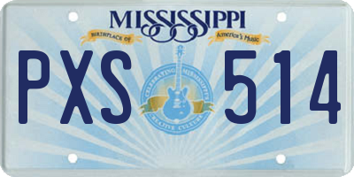 MS license plate PXS514