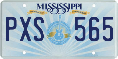 MS license plate PXS565