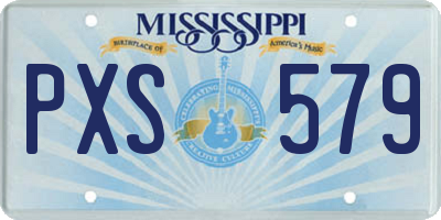 MS license plate PXS579
