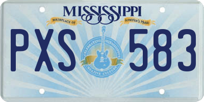 MS license plate PXS583