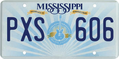 MS license plate PXS606