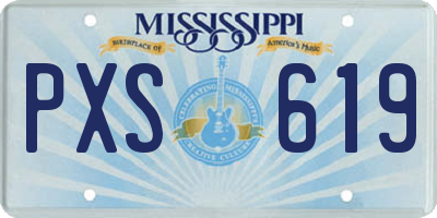 MS license plate PXS619