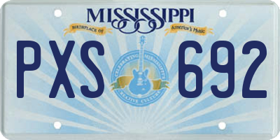 MS license plate PXS692