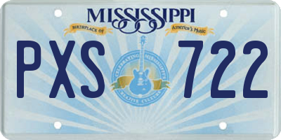 MS license plate PXS722