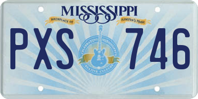 MS license plate PXS746