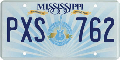 MS license plate PXS762