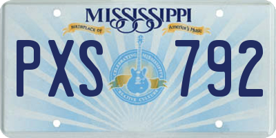 MS license plate PXS792