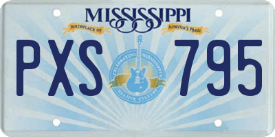 MS license plate PXS795
