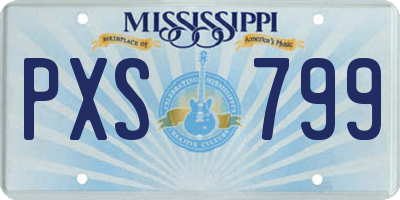 MS license plate PXS799