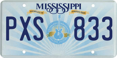 MS license plate PXS833