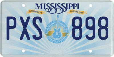 MS license plate PXS898