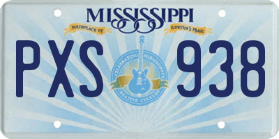 MS license plate PXS938