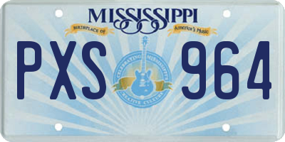 MS license plate PXS964
