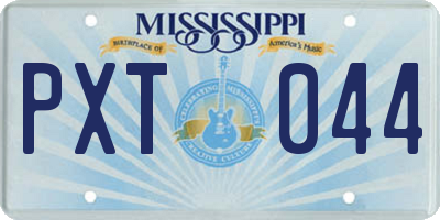 MS license plate PXT044
