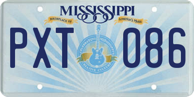 MS license plate PXT086