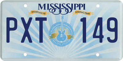 MS license plate PXT149