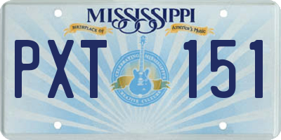 MS license plate PXT151