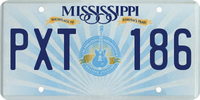 MS license plate PXT186