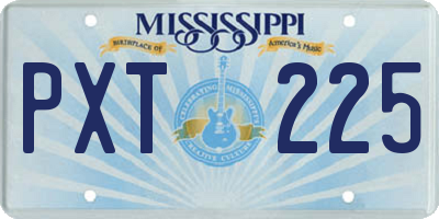MS license plate PXT225