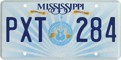 MS license plate PXT284