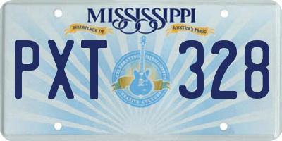 MS license plate PXT328