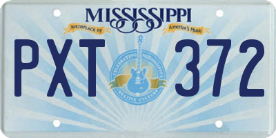 MS license plate PXT372