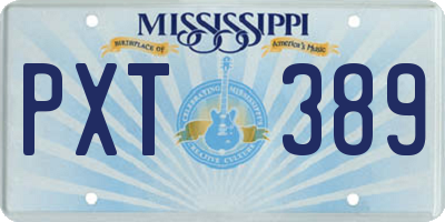 MS license plate PXT389