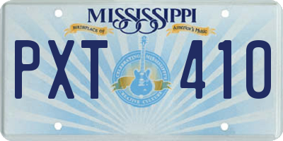 MS license plate PXT410