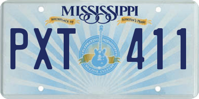 MS license plate PXT411
