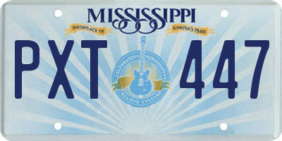 MS license plate PXT447