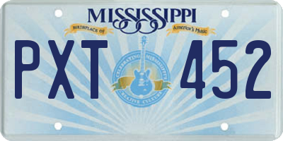 MS license plate PXT452
