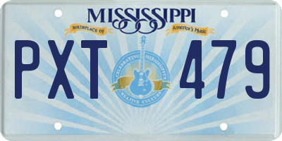 MS license plate PXT479
