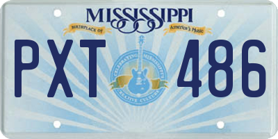 MS license plate PXT486