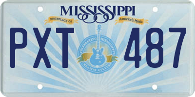 MS license plate PXT487