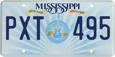 MS license plate PXT495