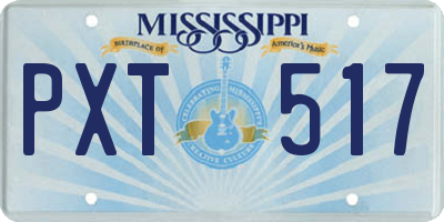 MS license plate PXT517
