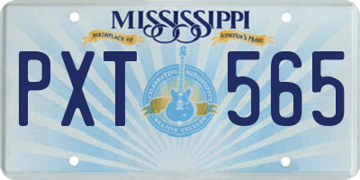 MS license plate PXT565