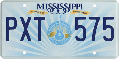 MS license plate PXT575