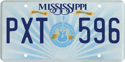 MS license plate PXT596
