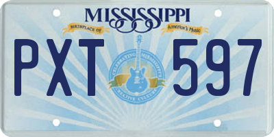 MS license plate PXT597